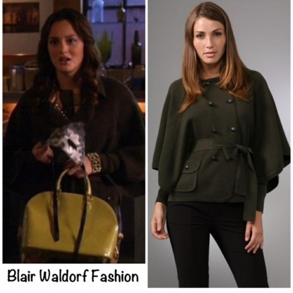 Diane von Furstenberg DVF Abbe Green Capelet Sweater ASO Blair Waldorf - Picture 4 of 6